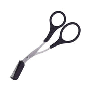 Eyebrow Scissors Eyelash Hair Comb Trimmer Stainless Steel Eyebrows pink / black