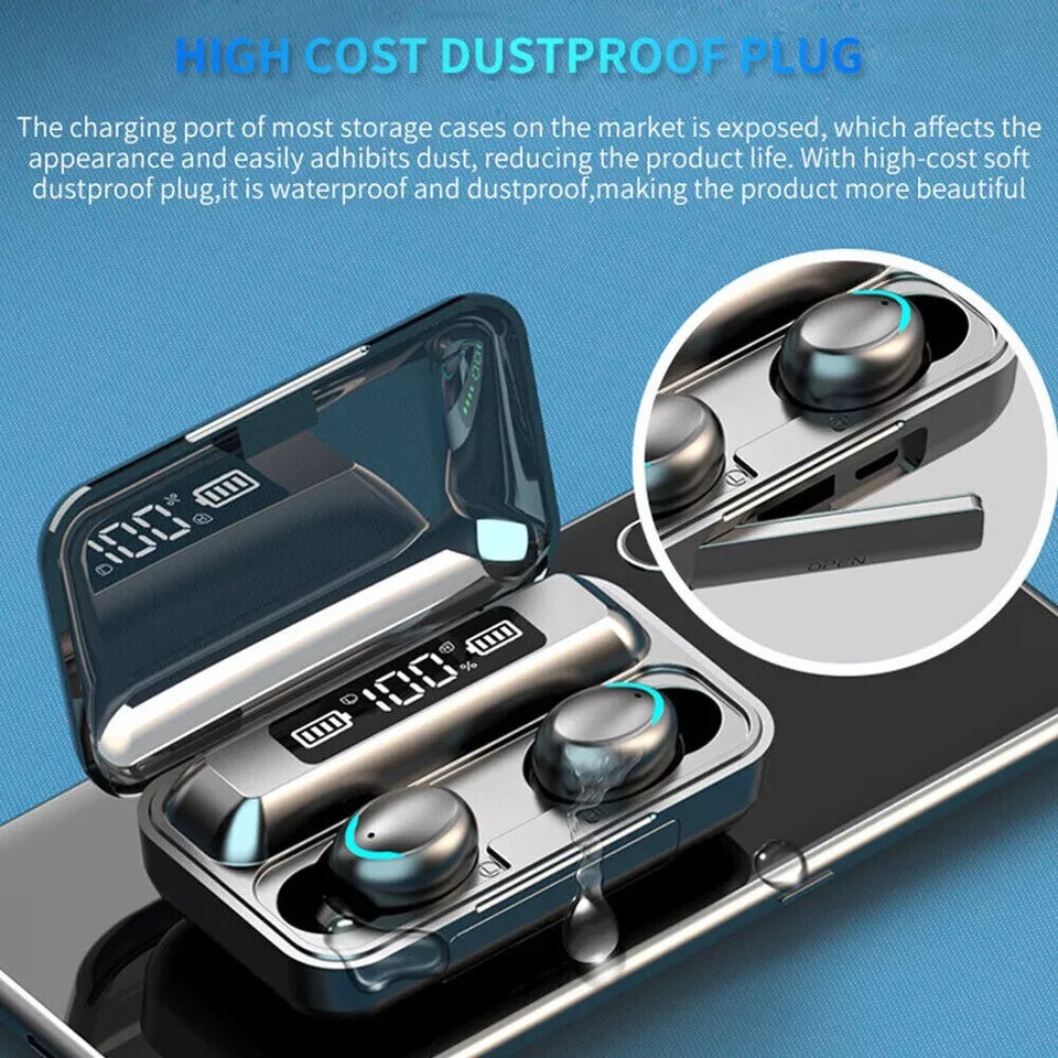 Wireless Bluetooth Headphones Earphones Earbuds inear For iPhone Samsung apple