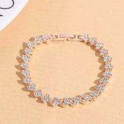 Bracelet Bangle Women Crystal Heart Sterling Silver Jewellery Love Gift UK