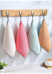 3 × Kitchen towel Rag microfiber dish cloth non-stick oil thickened absorbent