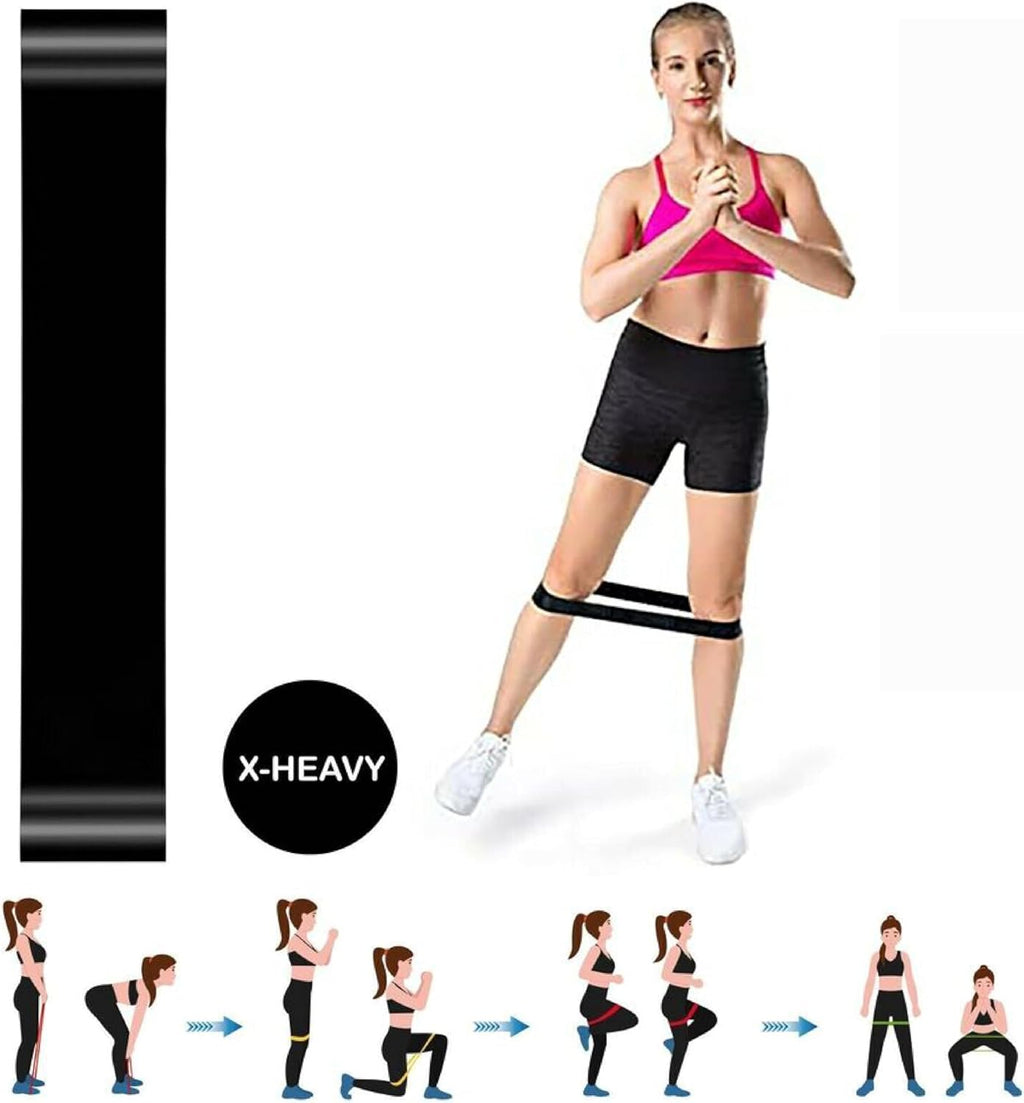 Skin-Friendly Resistance Fitness Exercise Loop Bands (Pack of 5)