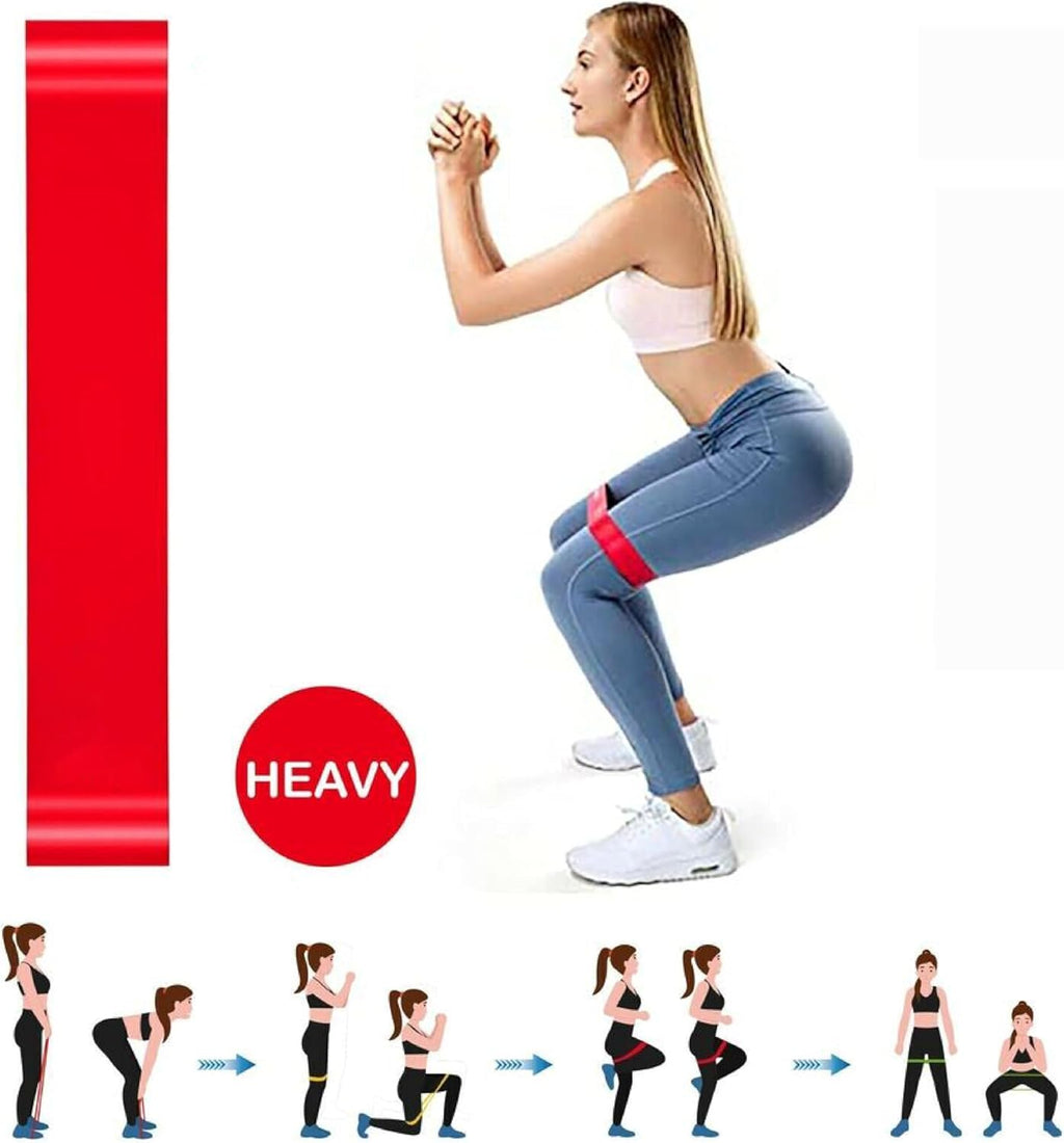 Skin-Friendly Resistance Fitness Exercise Loop Bands (Pack of 5)