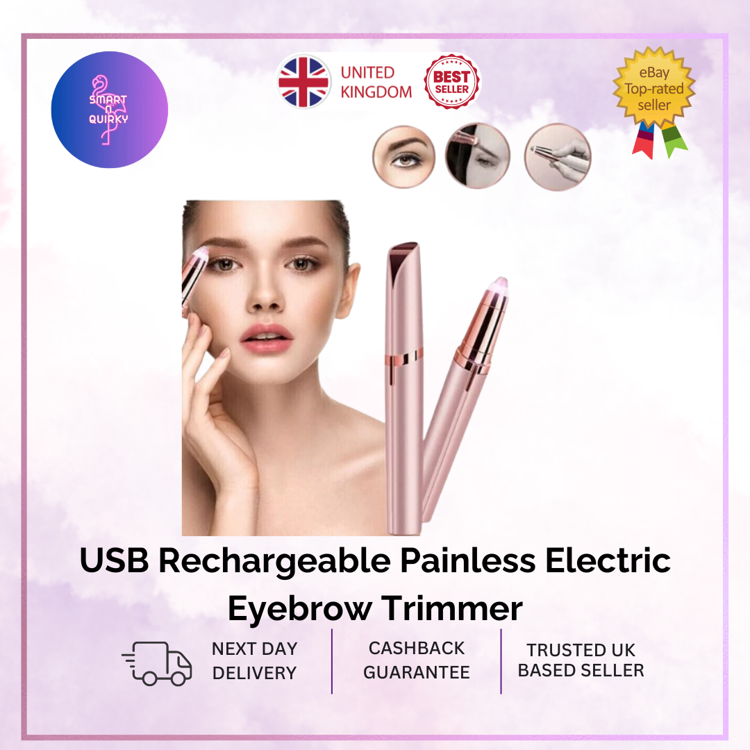 USB Rechargeable Painless Electric Eyebrow Trimmer Remover Epilator Trimmer UK