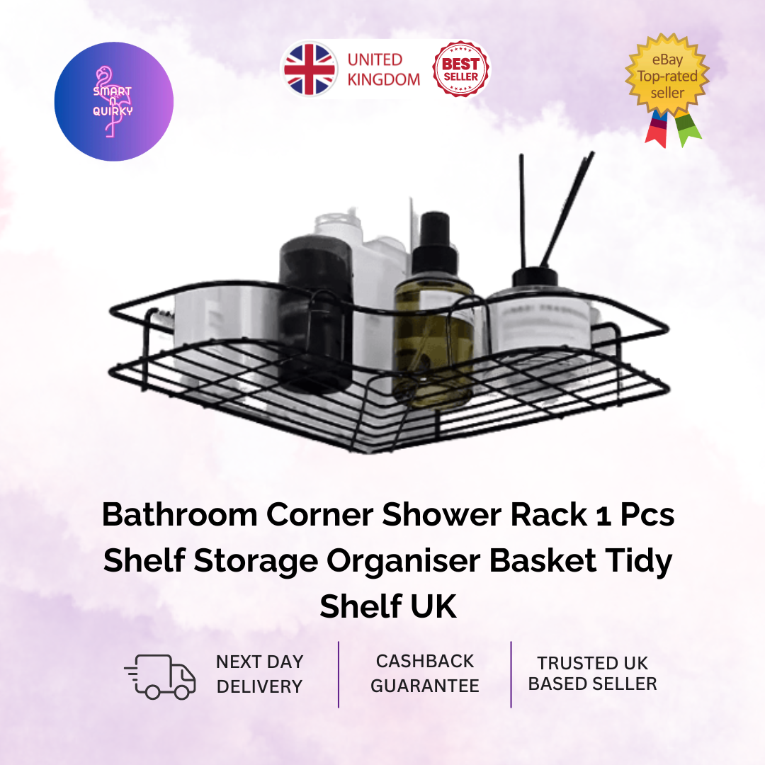 Bathroom Corner Shower Rack 1 Pcs Shelf Storage Organiser Basket Tidy Shelf UK