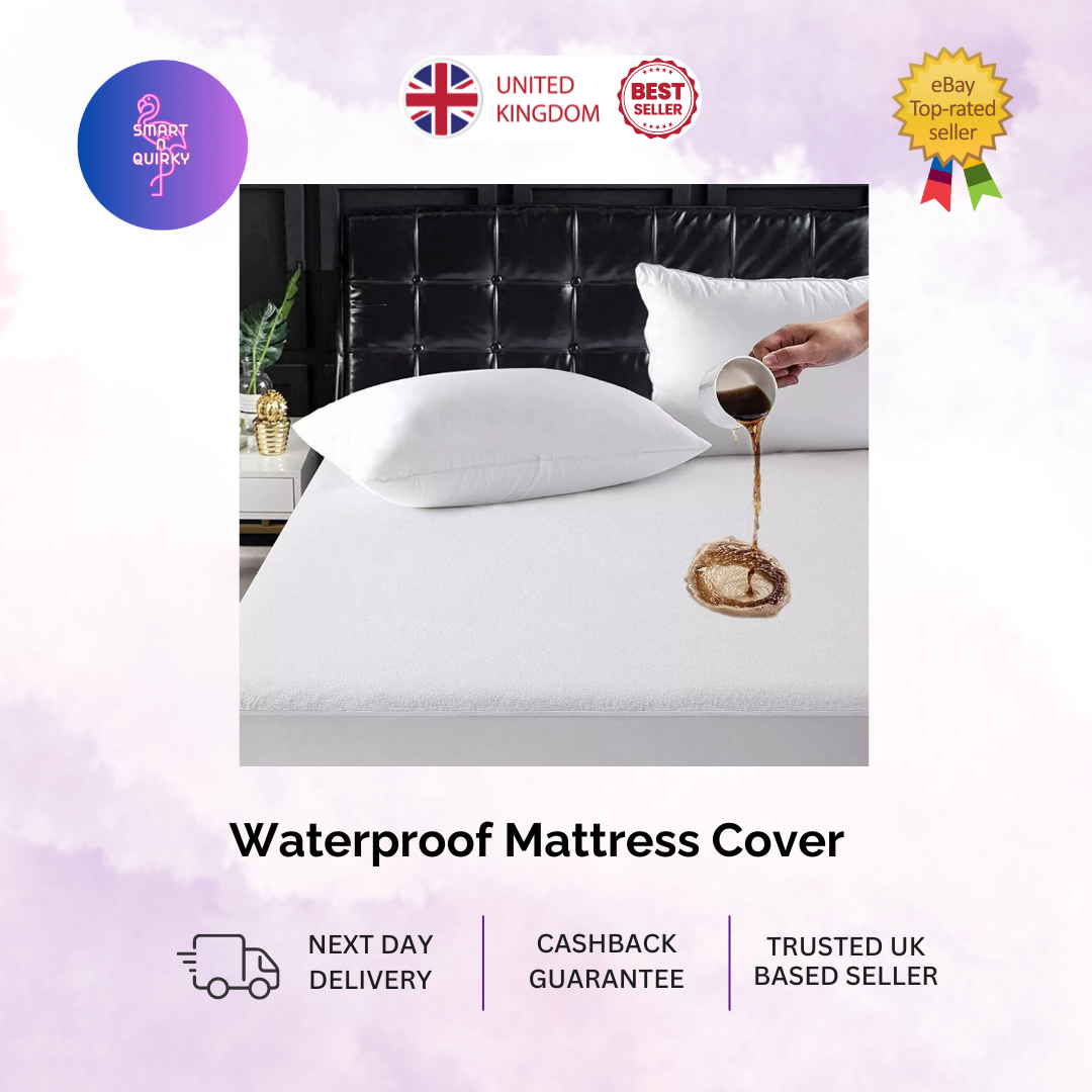 Waterproof TerryTowel MattressProtector Fitted Sheet BedCover NonAllergic S-King