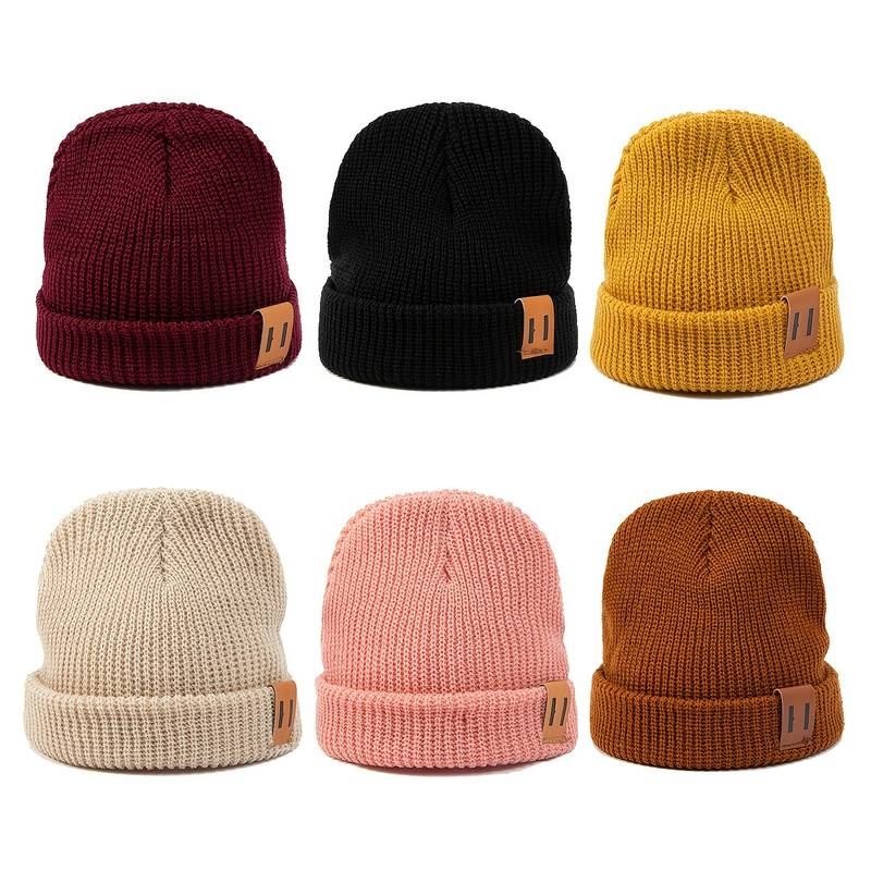 Beanie Hat Ladies Winter warm Beanie Hat Unisex Woolly Mens Ladies Cap Colours