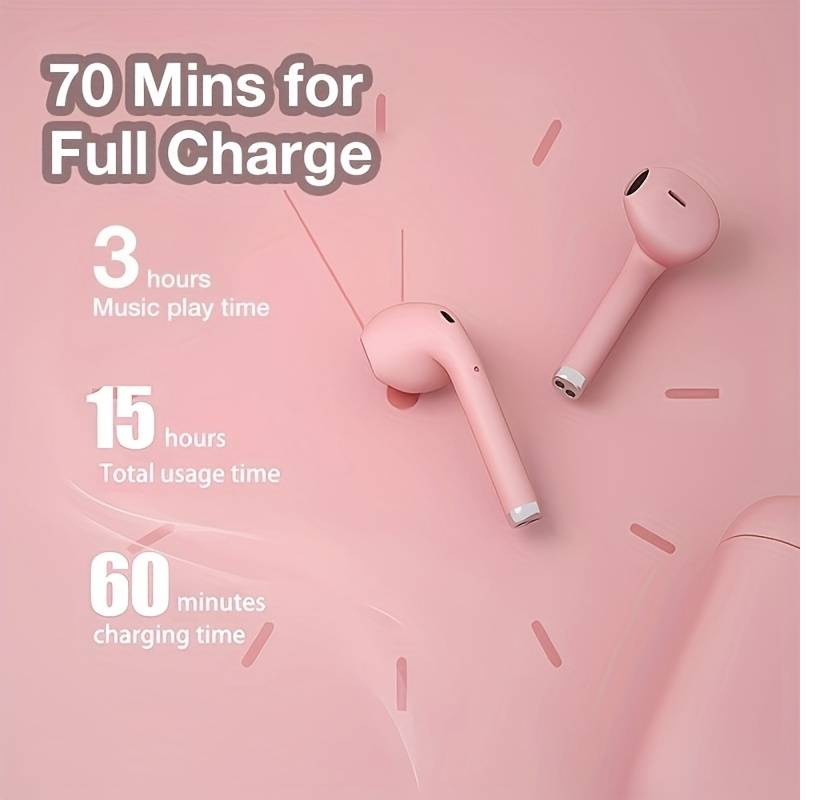 NEW Wireless Bluetooth Headphones Earphone, Apple Earpods rubber case Devices UK