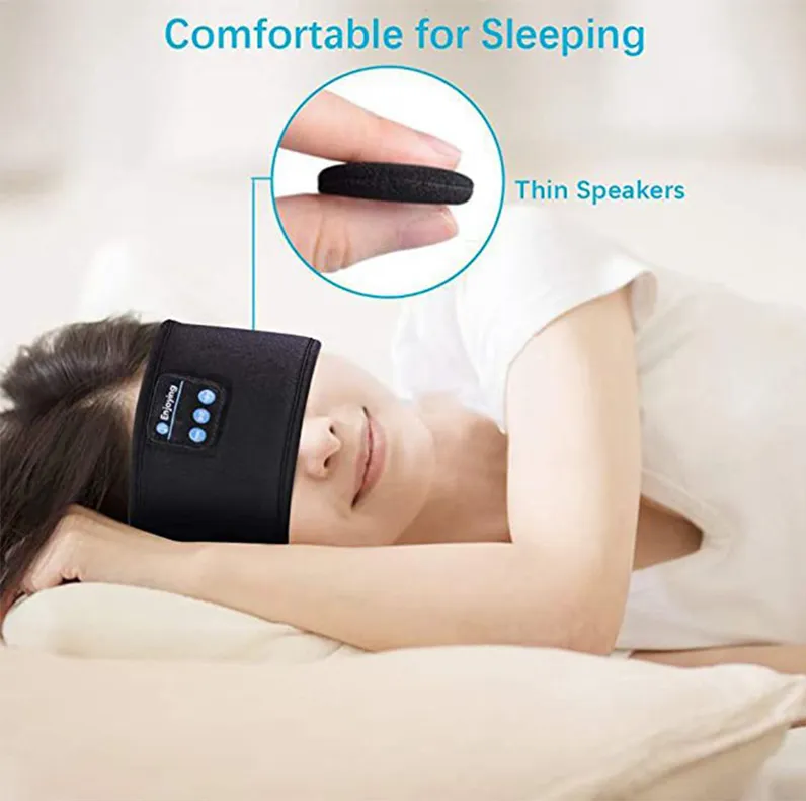 Wireless Bluetooth Headband Sleeping Eye Mask Headphones Headset Music Sports UK