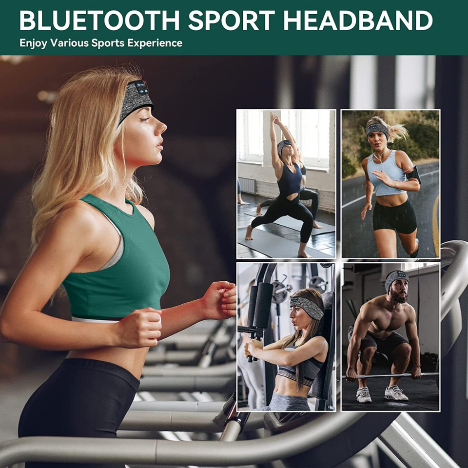 Wireless Bluetooth Headband Sleeping Eye Mask Headphones Headset Music Sports UK