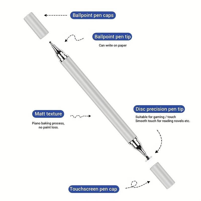 2 In 1 pencil Stylus touch screen pen For Cellphone Tablet android iphone