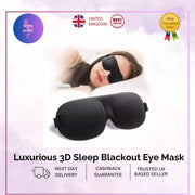 UK Eye Mask Soft Padded 3D Sleep Blackout Luxurious Eye Cover Travel aid Sponge