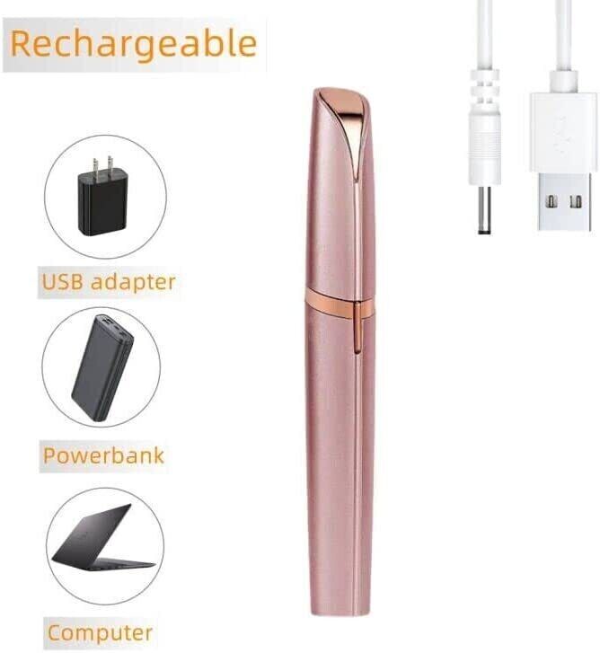 USB Rechargeable Painless Electric Eyebrow Trimmer Remover Epilator Trimmer UK